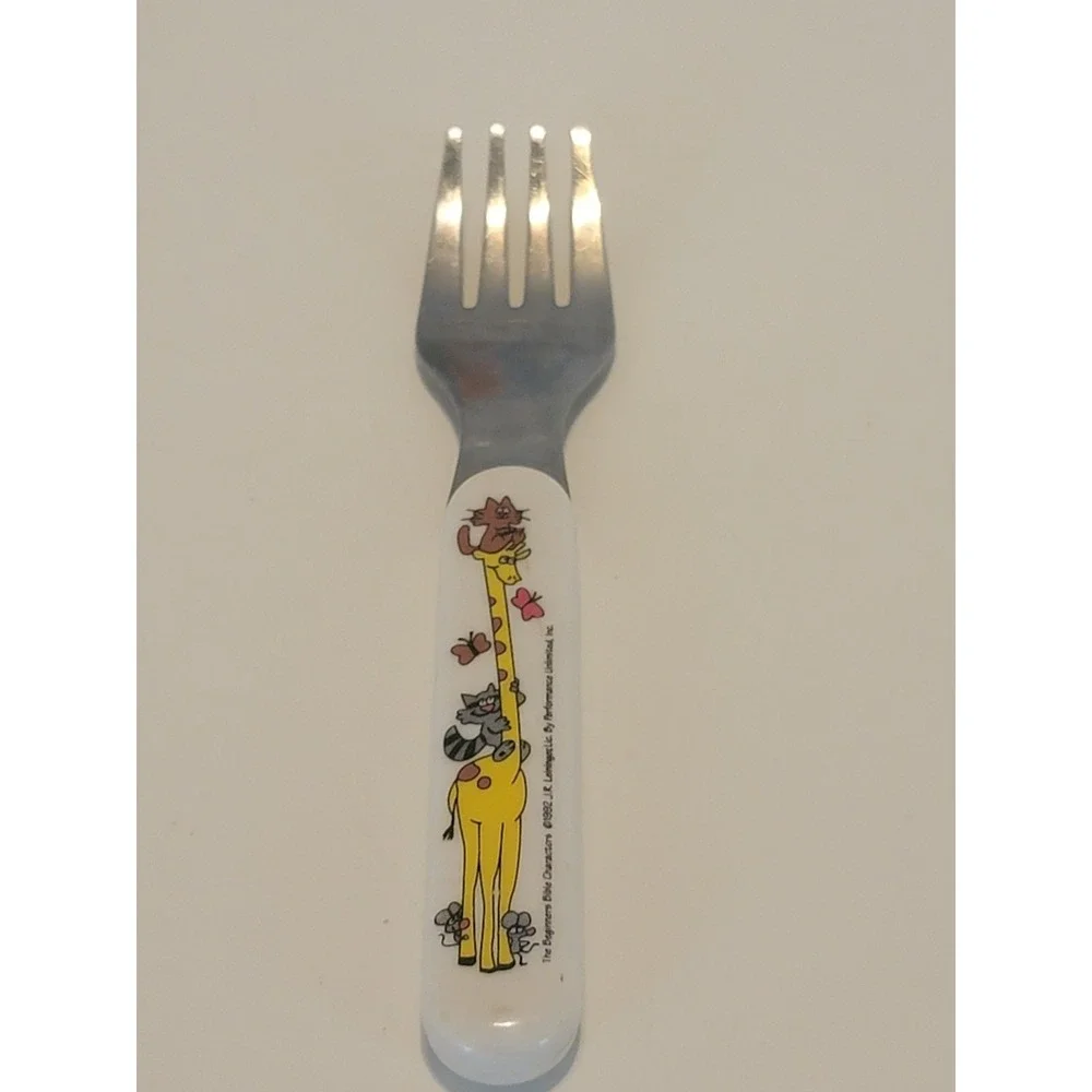 Vtg 90s Noah's Ark Children Cereal Bowl Zak Melamine Ware  Fork Beginner Bible